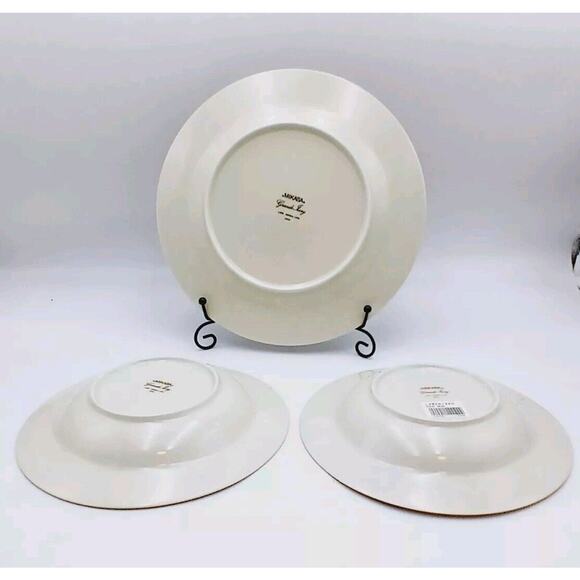 Set 3 MIKASA Grande IVORY Imperial Lapis Vtg Japon L2826 1 Dinner 2 Soup Plates - Picture 4 of 7